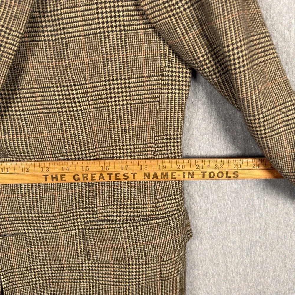 Jos. A. Bank Blazer Mens 41R 100% Camel Hair Sport Coat Suit Jacket Check Plaid